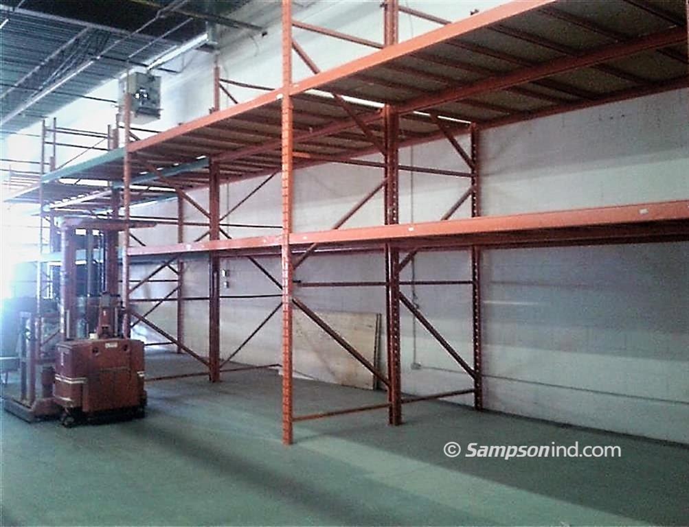 A double pallet racking application installed by Sampson Industrial.